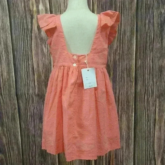 Peach Ruffle Dress - Picture 2 of 6